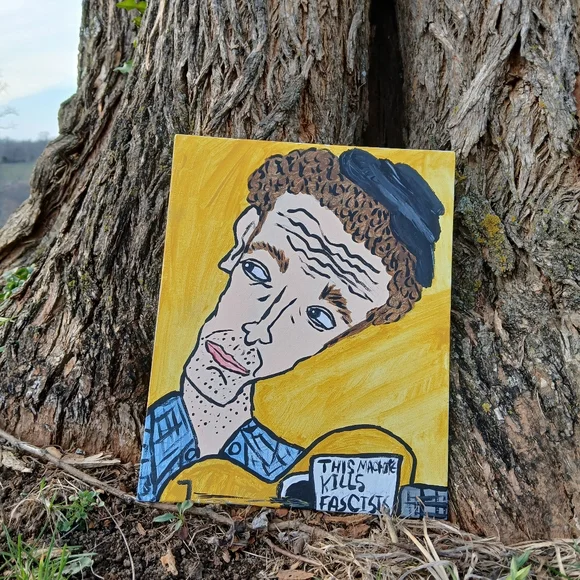 Woody Guthrie Portrait Painting - Picture 4 of 11